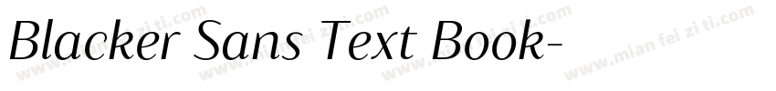 Blacker Sans Text Book字体转换